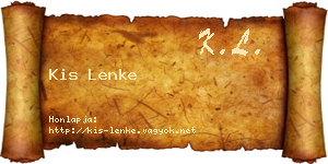 Kis Lenke névjegykártya